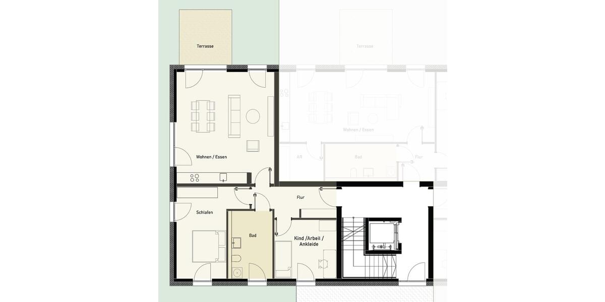 Erdgeschoßwohnung Osnabrück Hafen - 3 Zimmer, 87 m&sup2;, 1.135&euro; | Angebot:25176717