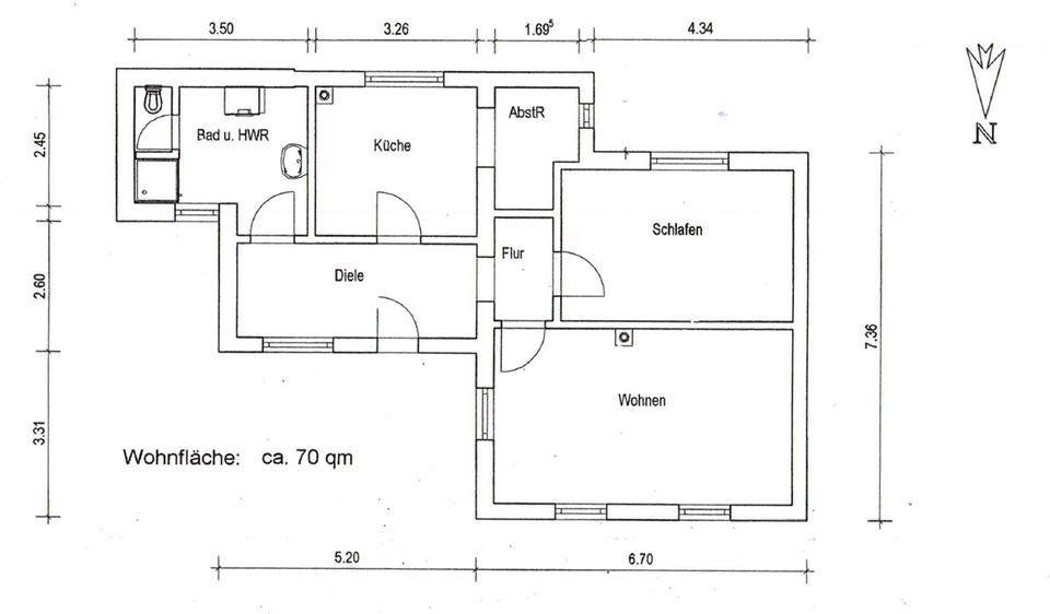 Bungalow Bad Essen - 2 Zimmer, 70 m&sup2;, 249.000&euro; | Angebot:27280836
