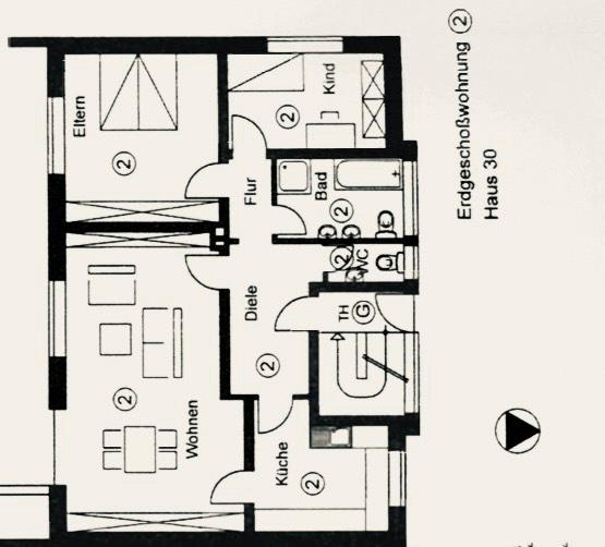 Erdgeschoßwohnung Ibbenbüren Bockraden - 3 Zimmer, 96 m&sup2;, 250.000&euro; | Angebot:24840866