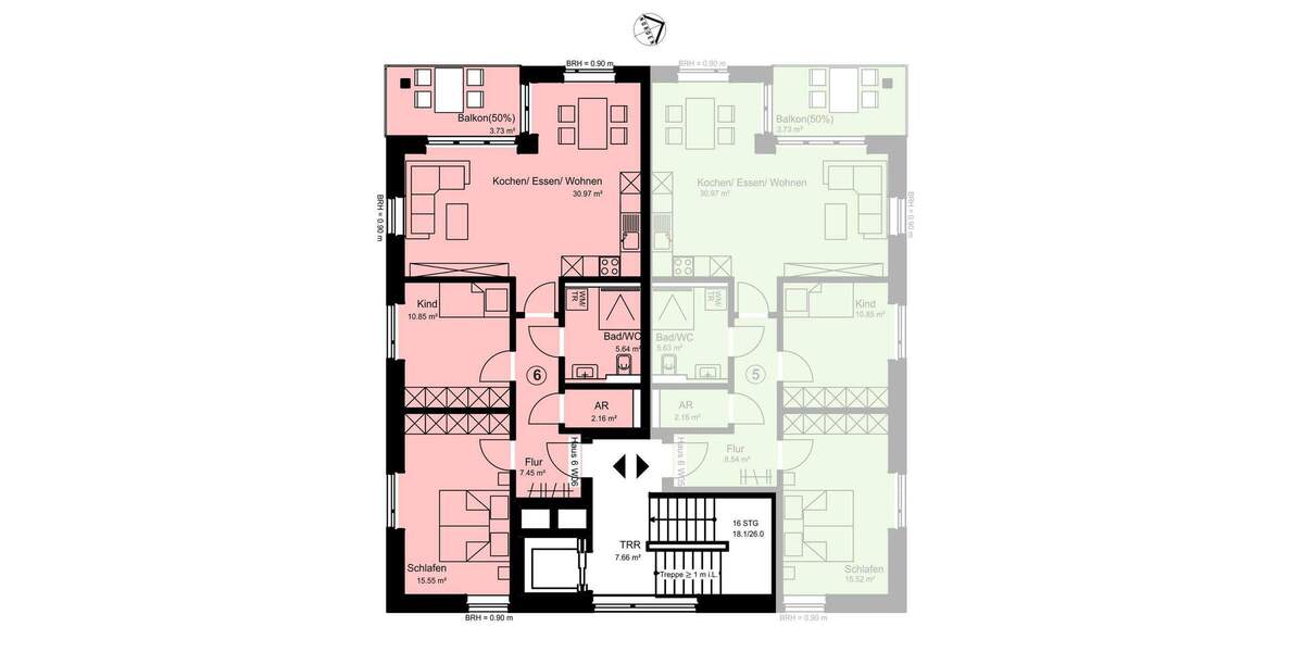 Etagenwohnung Recke - 3 Zimmer, 77 m&sup2;, 342.340&euro; | Angebot:23046904