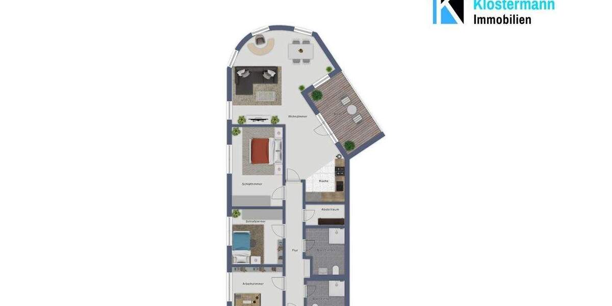 Etagenwohnung Osnabrück / Eversburg Eversburg - 4 Zimmer, 106 m&sup2;, 499.000&euro; | Angebot:25780408