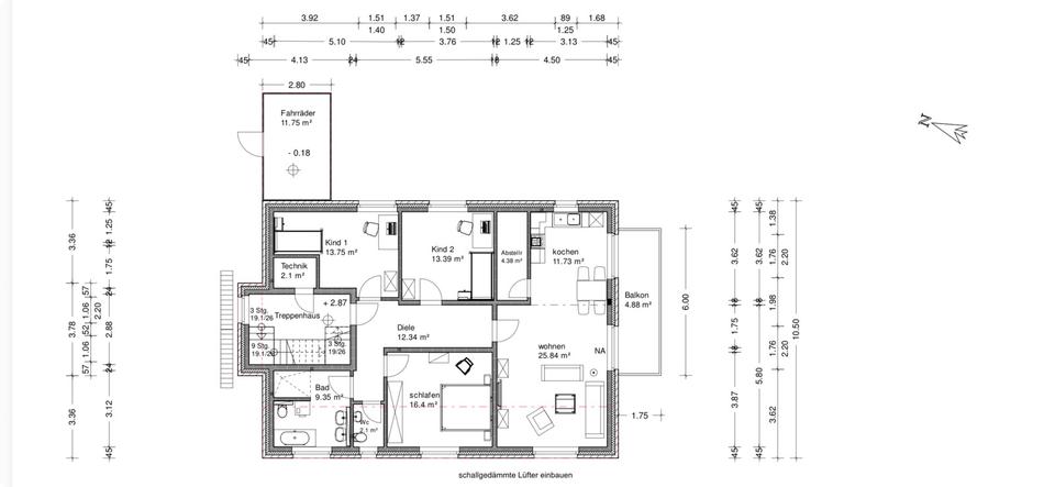 Etagenwohnung Bohmte - 4 Zimmer, 114 m&sup2;, 300.000&euro; | Angebot:26609221
