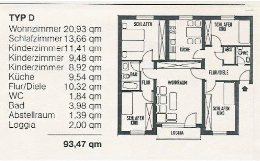 Etagenwohnung Belm - 5 Zimmer, 93 m&sup2;, 198.000&euro; | Angebot:27120452