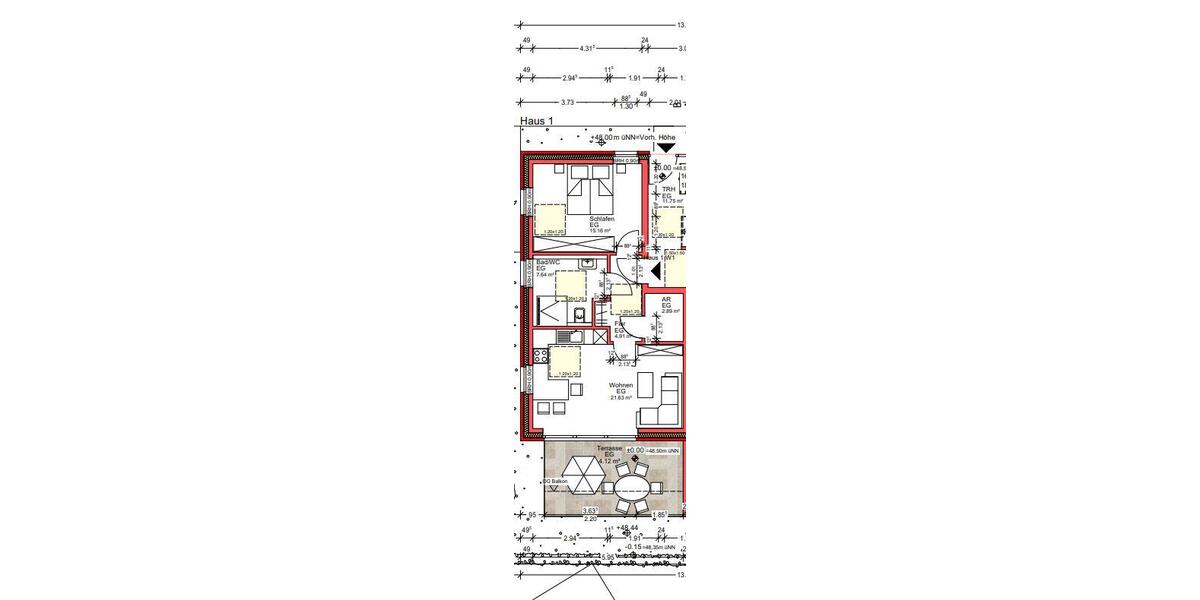 Erdgeschoßwohnung Recke - 2 Zimmer, 66 m&sup2;, 726&euro; | Angebot:25351241