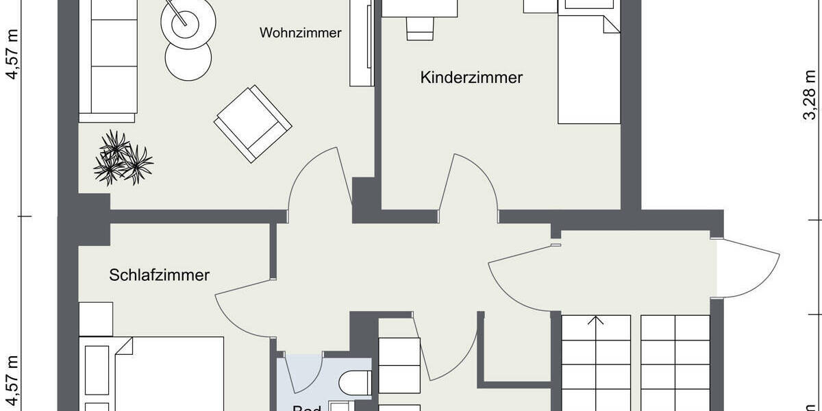 Etagenwohnung Osnabrück / Schinkel Schinkel - 3 Zimmer, 67 m&sup2;, 145.000&euro; | Angebot:26556440