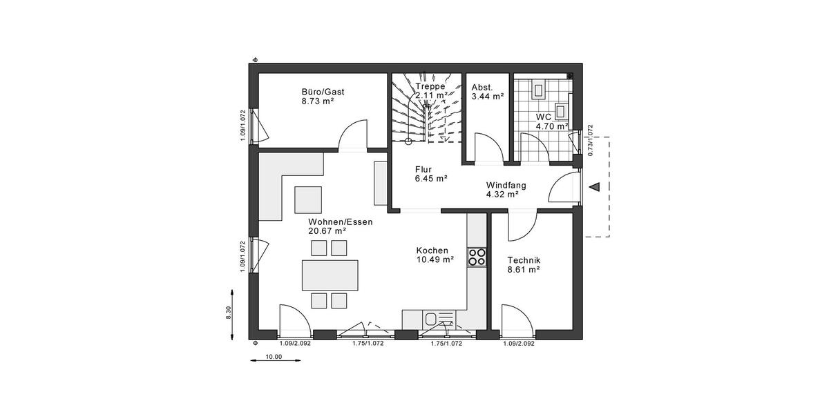 Einfamilienhaus Osnabrück - 4 Zimmer, 140 m&sup2;, 1.800&euro; | Angebot:26663202