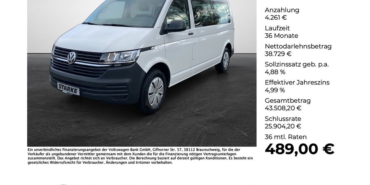 VW T6 Kombi 19.405 km 42.990 &euro; Lotte 49504
