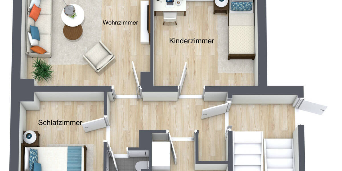 Etagenwohnung Osnabrück / Schinkel Schinkel - 3 Zimmer, 67 m&sup2;, 145.000&euro; | Angebot:26556440