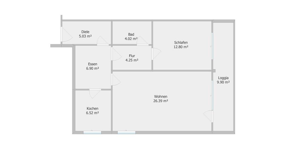 Etagenwohnung Osnabrück Hellern - 2.5 Zimmer, 70 m&sup2;, 750&euro; | Angebot:26301973