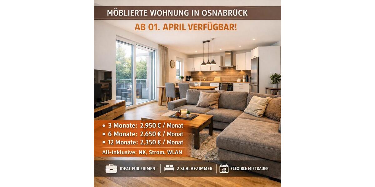 Erdgeschoßwohnung Osnabrück Gretesch - 3 Zimmer, 110 m&sup2;, 2.100&euro; | Angebot:24802766