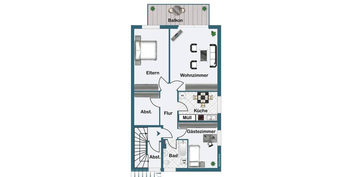 Etagenwohnung Osnabrück Hafen - 3 Zimmer, 75 m&sup2;, 710&euro; | Angebot:26148019