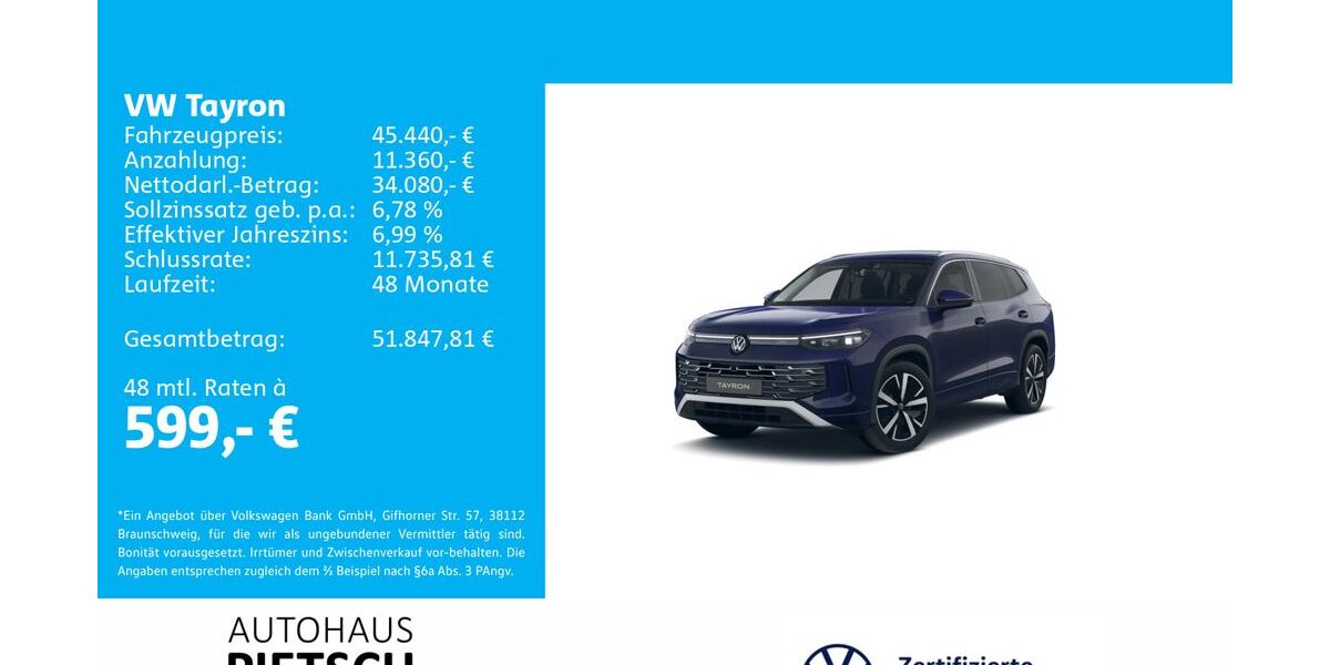 VW Tayron 7.204 km 45.440 &euro; Melle 49324