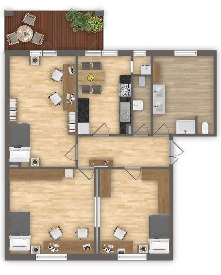 Etagenwohnung Osnabrück Wüste - 3 Zimmer, 100 m&sup2;, 1.140&euro; | Angebot:25684991