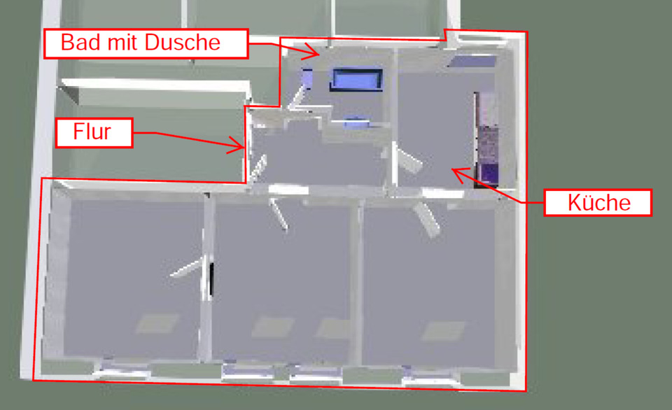 Erdgeschoßwohnung Osnabrück Fledder - 3 Zimmer, 60 m&sup2;, 750&euro; | Angebot:24866391