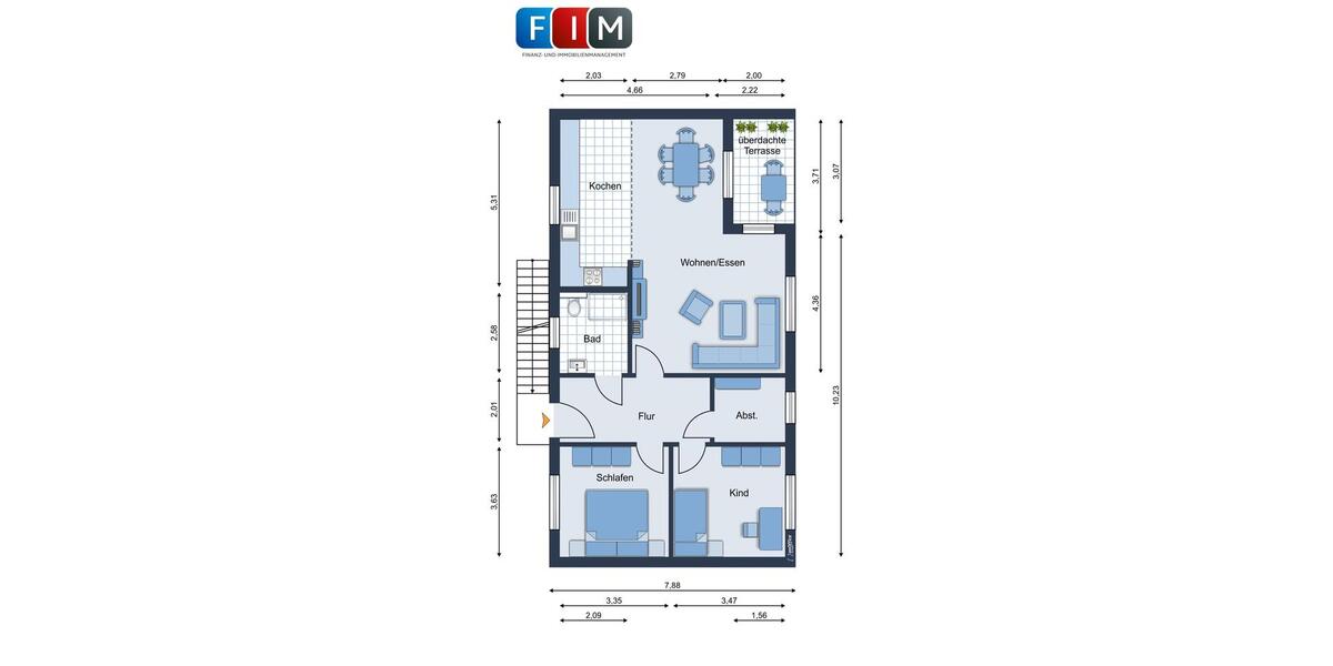 Erdgeschoßwohnung Melle - 3 Zimmer, 88 m&sup2;, 1.060&euro; | Angebot:26691305