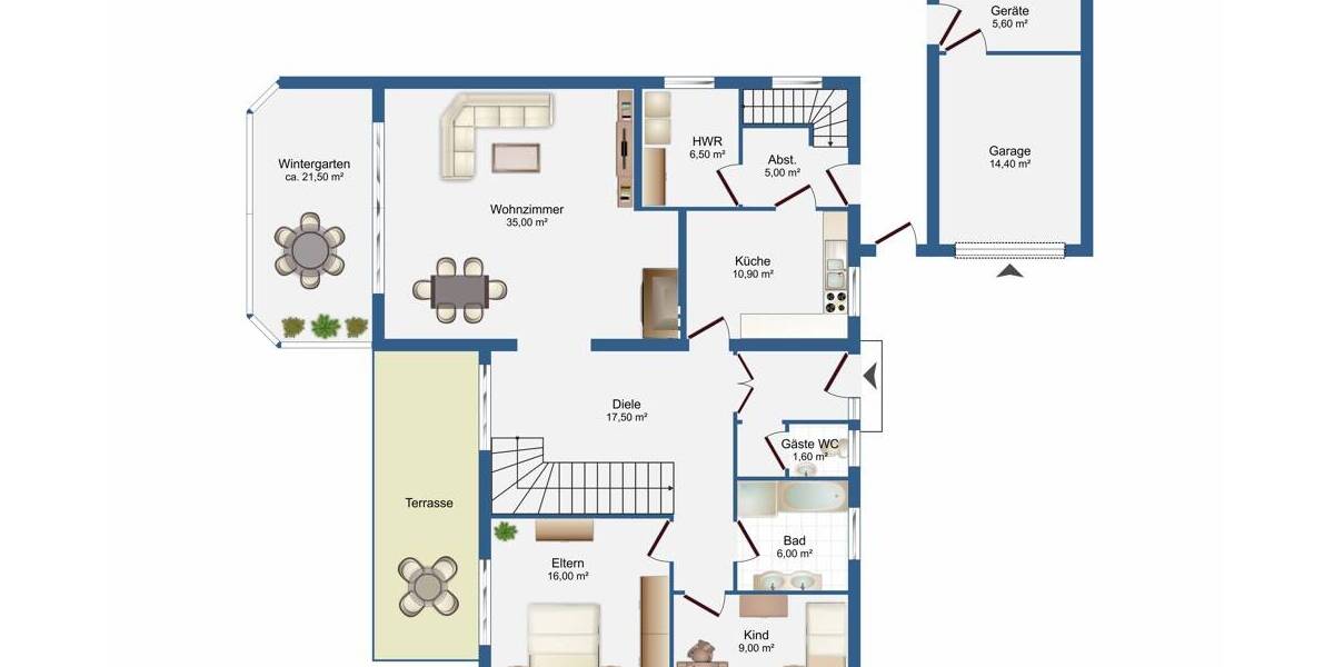 Bungalow Damme Damme-West - 3 Zimmer, 129 m&sup2;, 1.300&euro; | Angebot:26170771