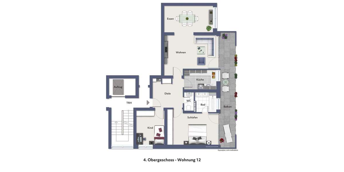 Etagenwohnung Ibbenbüren Stadt - 3 Zimmer, 86 m&sup2;, 159.000&euro; | Angebot:25389439