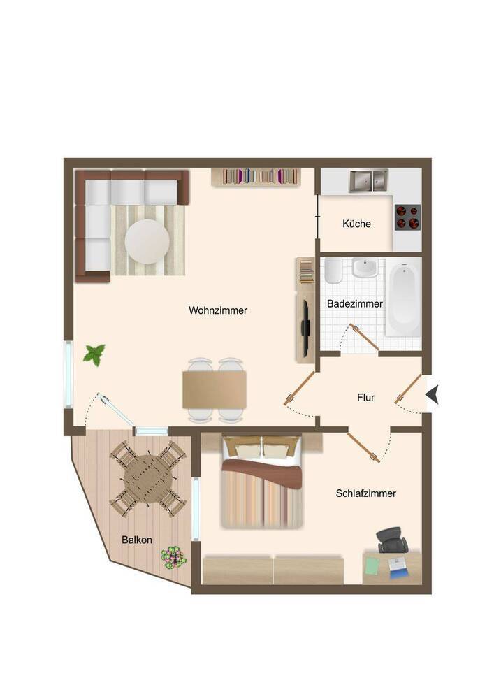 Attraktive EG-Wohnung mit Balkon - flexibel nutzbar!