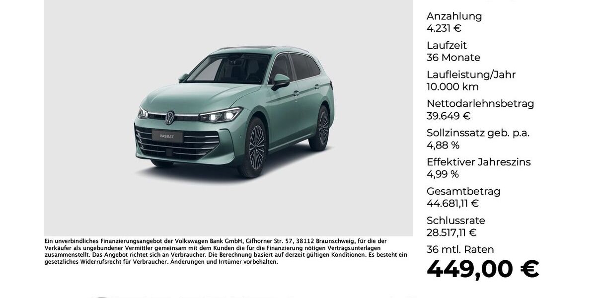 VW Passat Variant 10.381 km 43.880 &euro; Osnabrück 49078