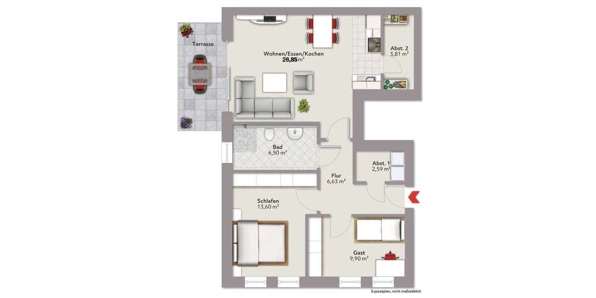 Exklusive Neubauwohnungen im Zentrum von Ostercappeln - Erdgeschoßwohnung Ostercappeln | Angebot:24533442