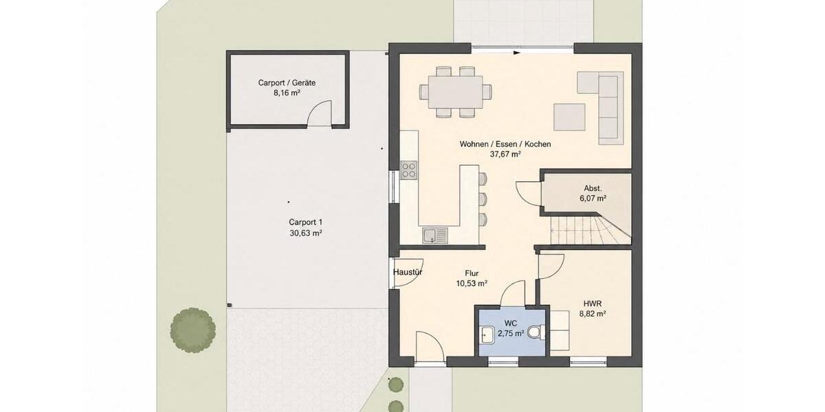 Doppelhaushälfte Bad Essen - 4 Zimmer, 125 m&sup2;, 1.300&euro; | Angebot:26624382
