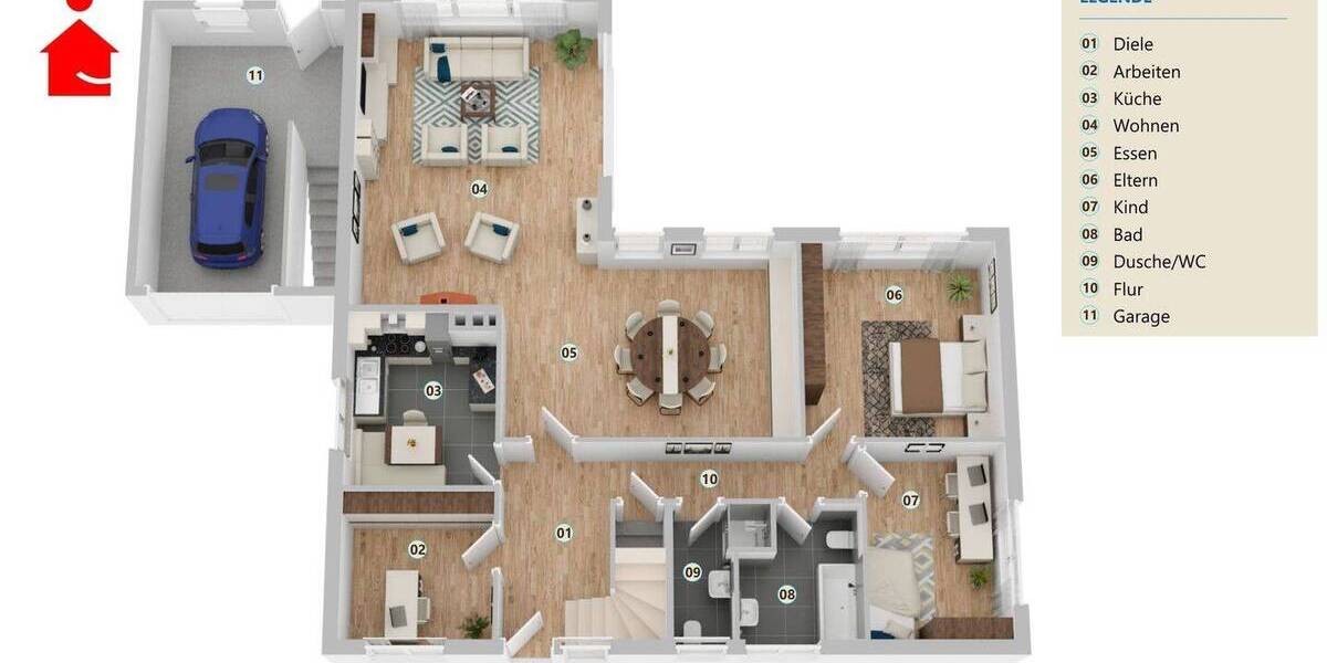 Bungalow Lotte Wersen - 4 Zimmer, 120 m&sup2;, 298.000&euro; | Angebot:26377088