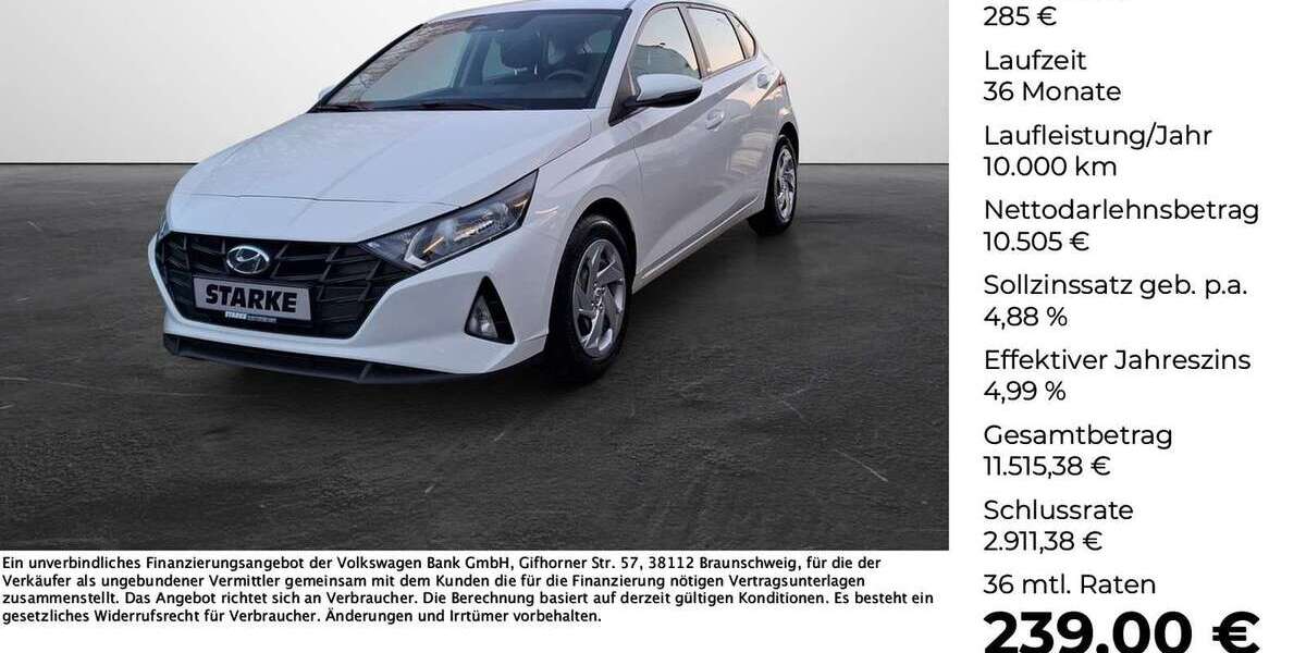 Hyundai i20 106.594 km 10.390 &euro; Osnabrueck 49084