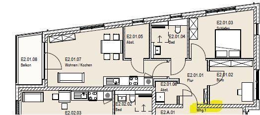 Etagenwohnung Dissen am Teutoburger Wald - 3 Zimmer, 68 m&sup2;, 785&euro; | Angebot:25073671
