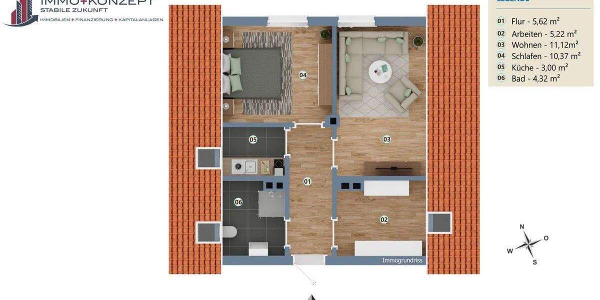 Etagenwohnung Bramsche - 3 Zimmer, 39 m&sup2;, 115.000&euro; | Angebot:25677625