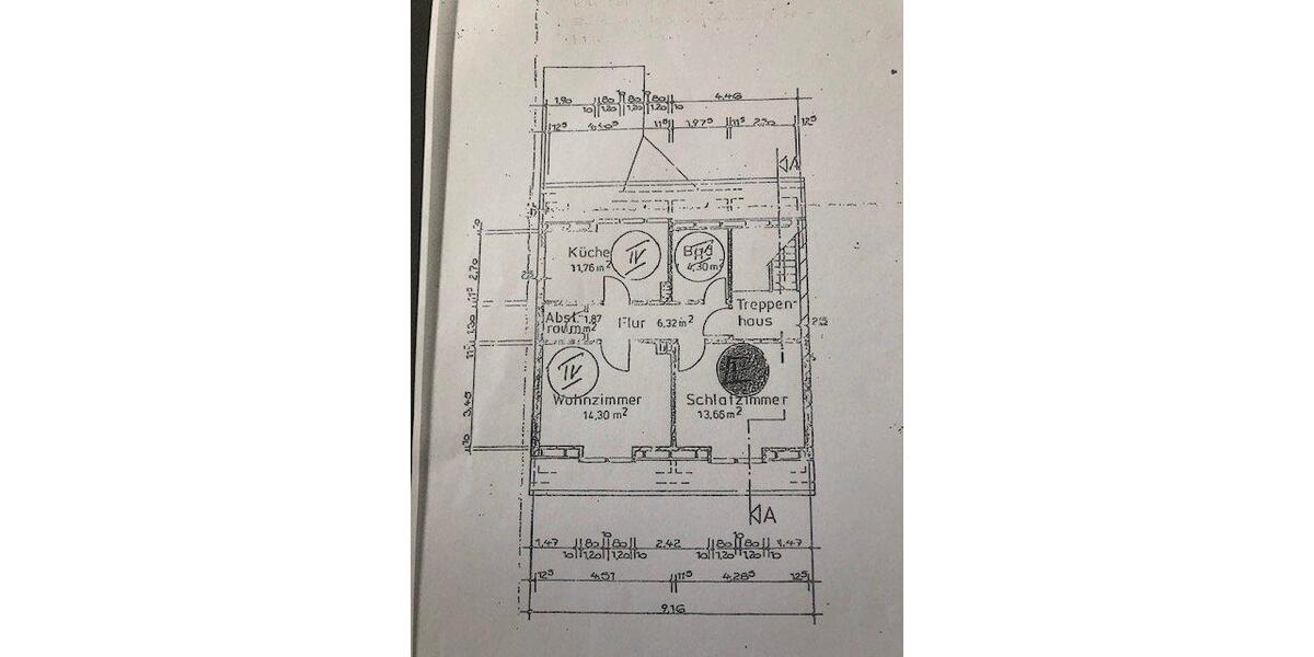 Dachgeschoßwohnung Osnabrück Nahne - 2 Zimmer, 54 m&sup2;, 159.000&euro; | Angebot:26163642