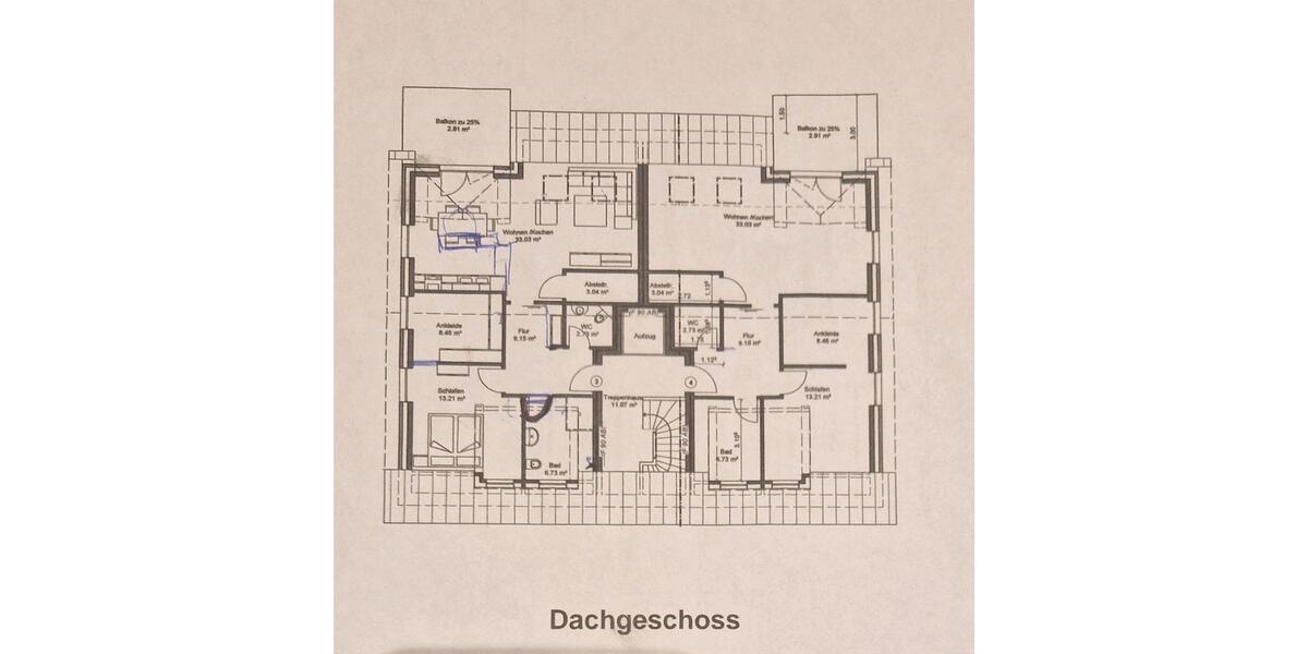 Dachgeschoßwohnung Lengerich - 2.5 Zimmer, 79 m&sup2;, 830&euro; | Angebot:25439004