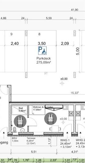 Rollstuhlgerechte Neubau 1 Zi Whg|EG|30qm|OS-Hellern|Febr.26 zimmer