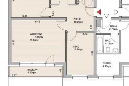 Wohnung Osnabrück Nahne - 3 Zimmer, 79 m&sup2;, 900&euro; | Angebot:25698837