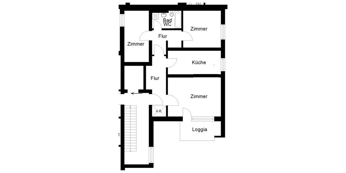 Etagenwohnung Osnabrück Eversburg - 3 Zimmer, 77 m&sup2;, 793&euro; | Angebot:26287358