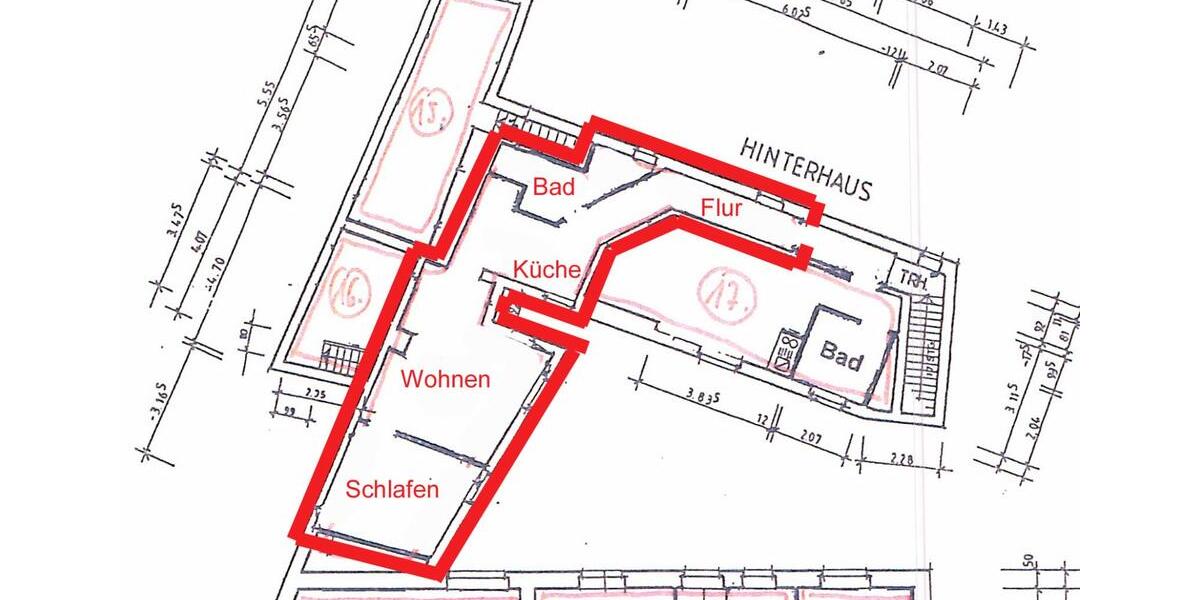 Etagenwohnung Osnabrück Wüste - 2 Zimmer, 47 m&sup2;, 470&euro; | Angebot:26458020