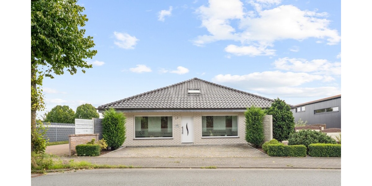 Arbeit und Vergnügen vereinen- Junge Betriebs- und Wohnimmobilie mit Lagerhalle - Bungalow Mettingen Mettingen | Angebot:22979014
