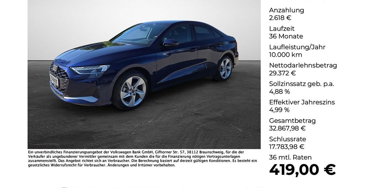 Audi A3 14.200 km 31.590 &euro; Wallenhorst 49134