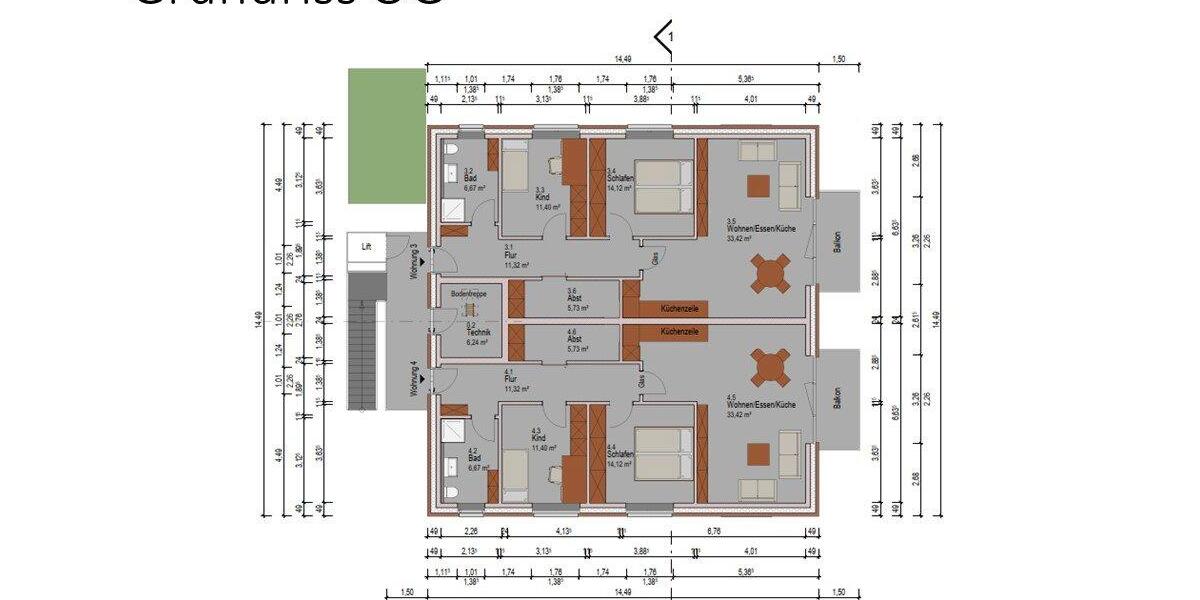 Etagenwohnung Alfhausen - 3 Zimmer, 85 m&sup2;, 890&euro; | Angebot:26669444