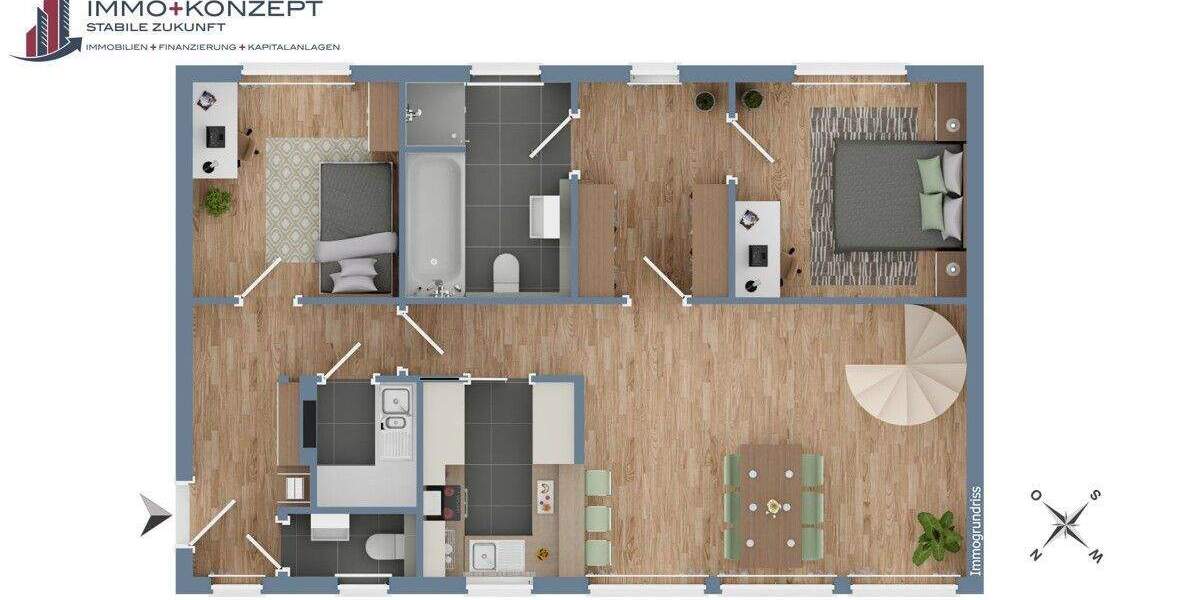 Etagenwohnung Bramsche - 4 Zimmer, 133 m&sup2;, 349.000&euro; | Angebot:25677623