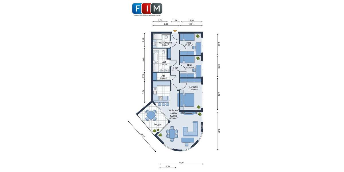 Etagenwohnung Osnabrück / Eversburg Eversburg - 4 Zimmer, 105 m&sup2;, 499.000&euro; | Angebot:26930325
