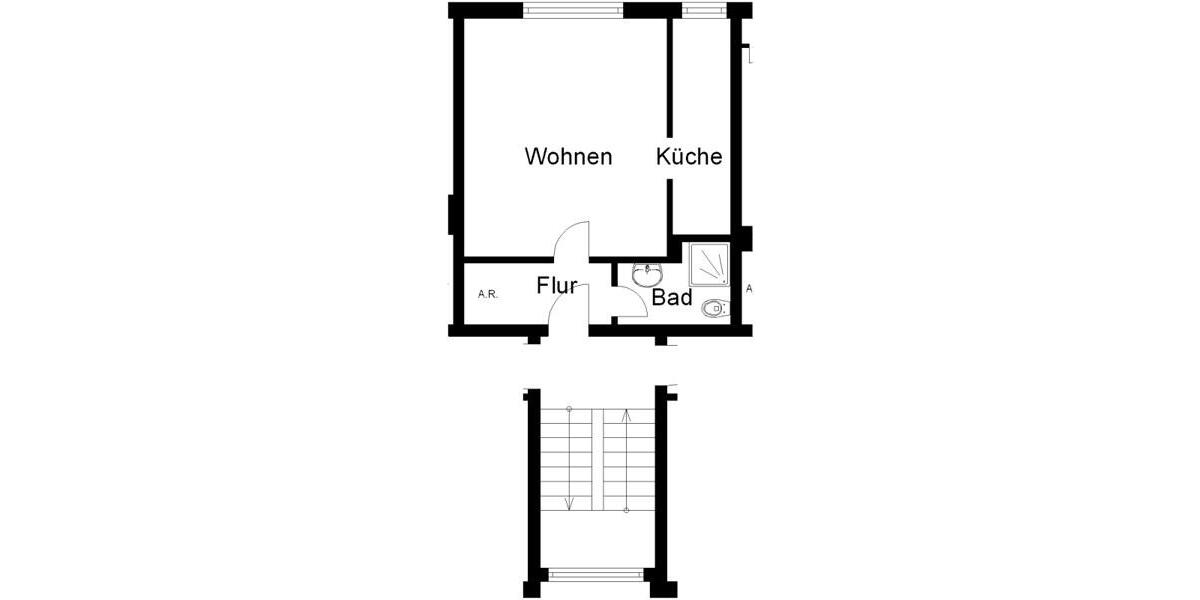Etagenwohnung Osnabrück - 1 Zimmer, 32 m&sup2;, 356&euro; | Angebot:26569239