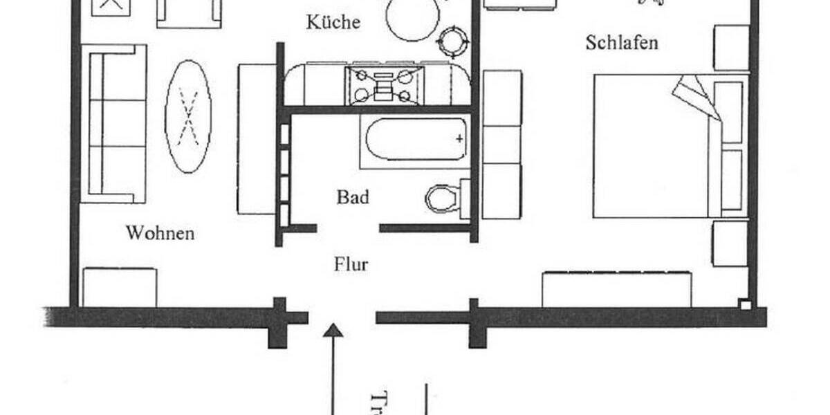 Etagenwohnung Osnabrück Schinkel - 2 Zimmer, 39 m&sup2;, 119.000&euro; | Angebot:26883211