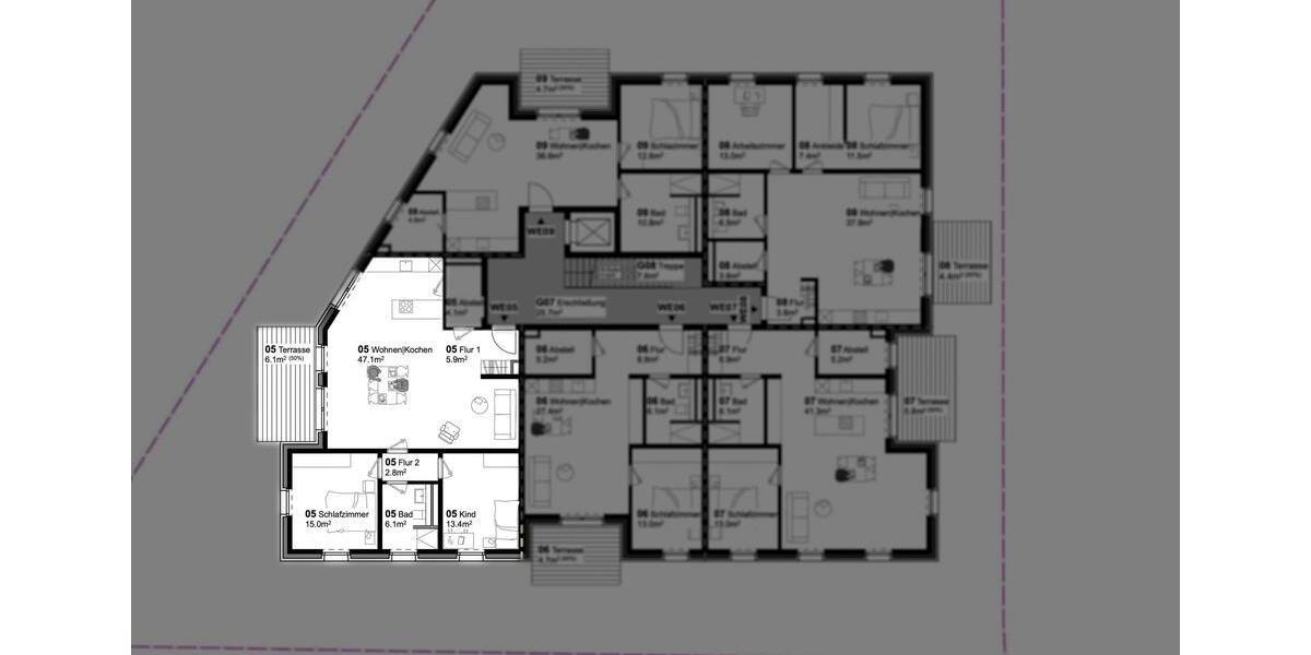 Etagenwohnung Bramsche - 3 Zimmer, 101 m&sup2;, 1.110&euro; | Angebot:25268862