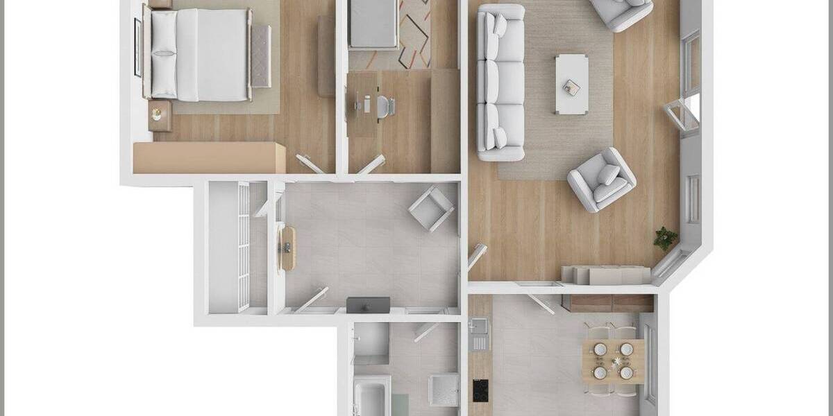 Etagenwohnung Dissen am Teutoburger Wald Dissen - 3 Zimmer, 84 m&sup2;, 219.000&euro; | Angebot:26902454