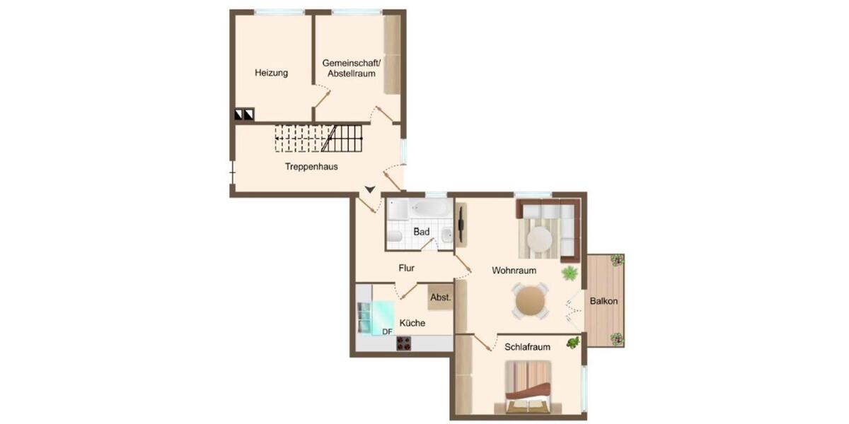 Erdgeschoßwohnung Bad Iburg - 2 Zimmer, 63 m&sup2;, 650&euro; | Angebot:26327331