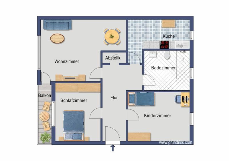 Etagenwohnung Osnabrück Dodesheide - 3 Zimmer, 75 m&sup2;, 752&euro; | Angebot:26390882