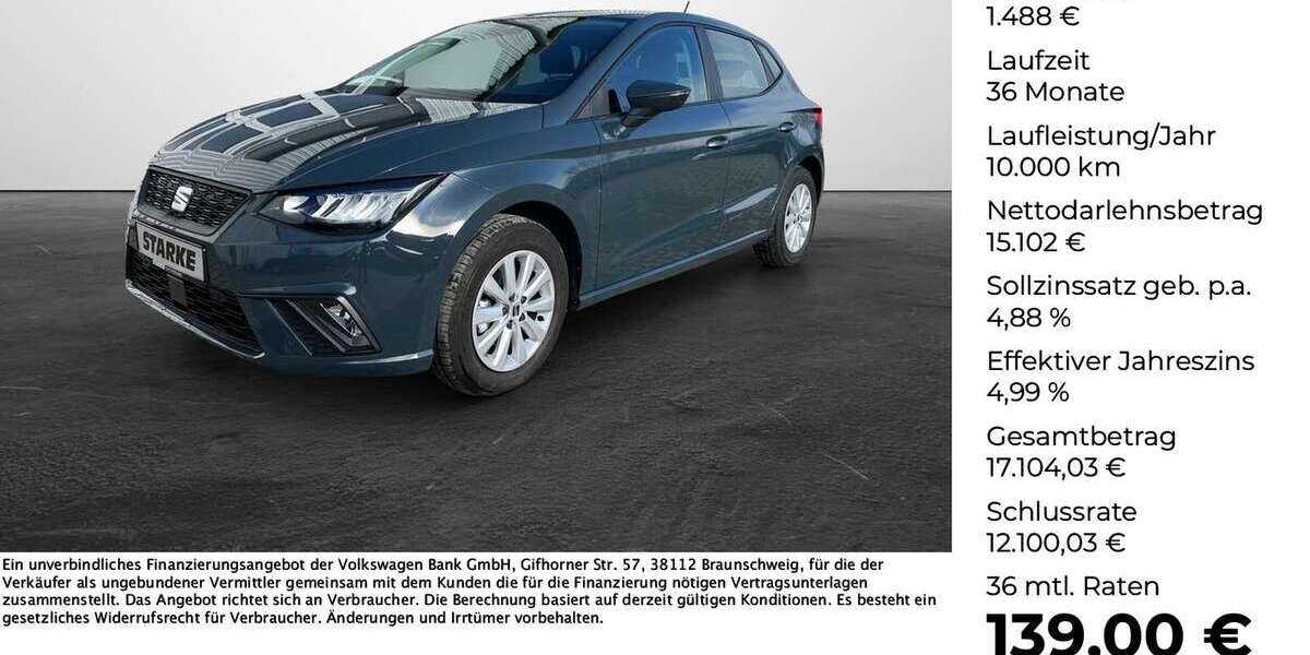Seat Ibiza 15.568 km 16.590 &euro; Georgsmarienhütte 49124