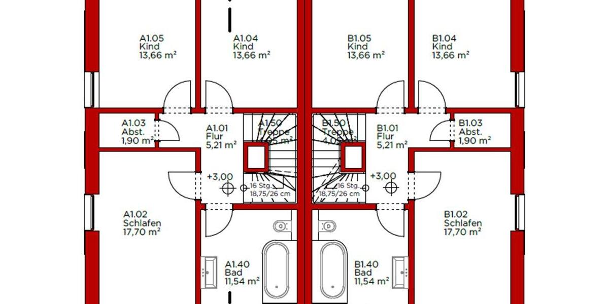 Doppelhaushälfte Melle Gesmold - 6 Zimmer, 165 m&sup2;, 1.760&euro; | Angebot:26635925