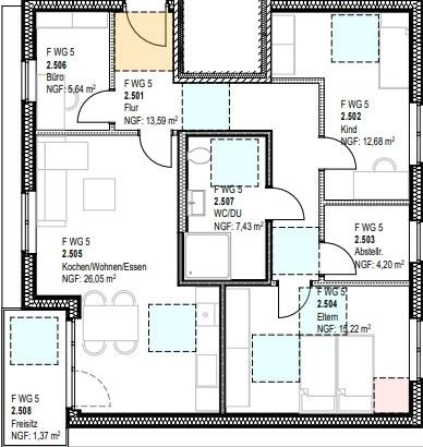 Etagenwohnung Lotte - 4 Zimmer, 86 m&sup2;, 1.075&euro; | Angebot:26490880