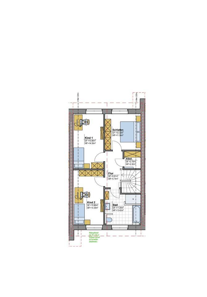 Neuwertiges attraktives Reihenmittelhaus mit 4 Zimmern, 2 Stellplätzen, Terrasse und Garten in zentraler Lage